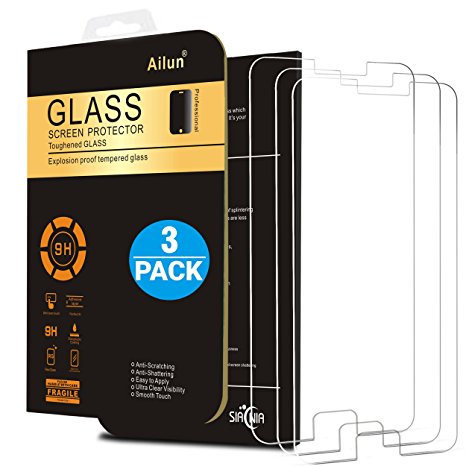 Galaxy S6 Screen Protector,[3 Packs]By Ailun,Tempered Glass,Samsung Galaxy S6,9H Hardness,2.5D Edge,Anti-Scratch,Bubble Free,Reduce Fingerprint&Oil Stains Coating,Case Friendly-Siania Retail Package