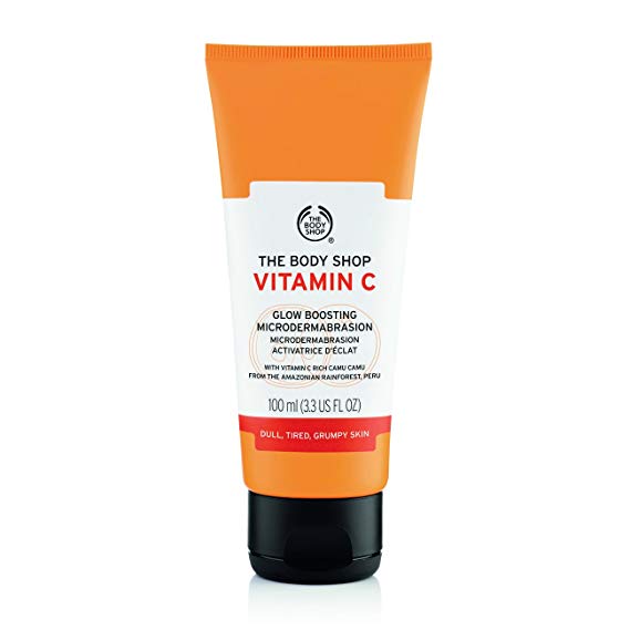 The Body Shop Vitamin C Glow Boosting Microdermabrasion Exfoliating Face Scrub, 100ml