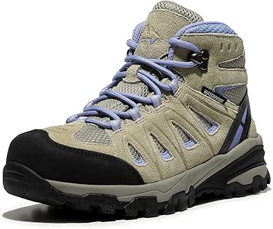 NORTIV 8 Women's Waterproof Hiking Boots Outdoor Trekking Camping Trail Hiking Boots