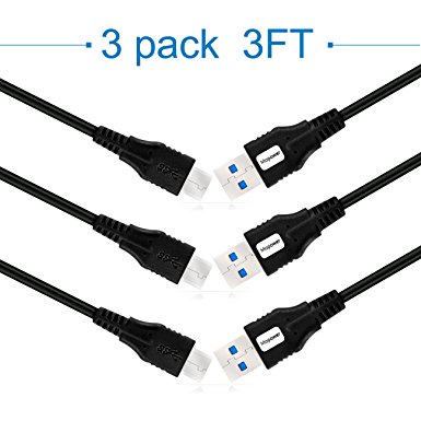 USB Type C Cable, Mopower 3 Ft/0.9M 10Gbps Super Speed USB C Male to Standard USB 3.0 Type A Male Charger Cord for Macbook 12 inch, Samsung Galaxy Note 8,S8,S8 Plus,LG G5 V20,Nexus 6P, 5X (3-Pack)