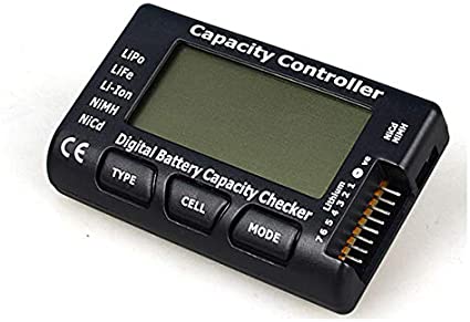 PinBoTronix Digital Battery Capacity Voltage Checker Controller Tester with LCD for LiPo Life, Li-ion NiMH Battery