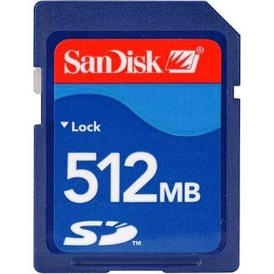 SanDisk 512MB Secure Digital Card (SDSDB-512, Hassle Free Package)