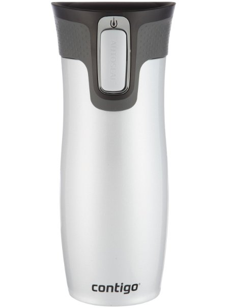 Contigo Autoseal West Loop 10 Stainless Steel Travel Mug with Open-Access Lid White 16 oz