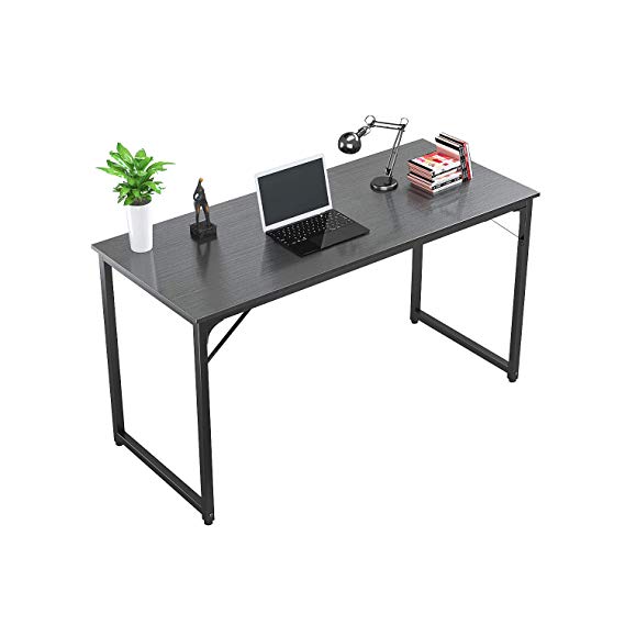 Tycholite Writing Computer Desk Modern Sturdy Office Desk PC Laptop Notebook Study Table for Home Office Workstation, Black