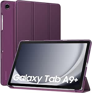 MoKo Case for Galaxy Tab A9 /A9 Plus 11 inch 2023, Slim Stand Protective Smart Cover with Hard PC Translucent Back Shell for Tab A9 Plus Tablet (SM-X210/X216/X218), Auto Wake/Sleep, Dark Purple