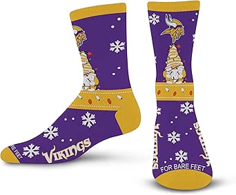 For Bare Feet NFL Sweater Gnome Holiday Sock