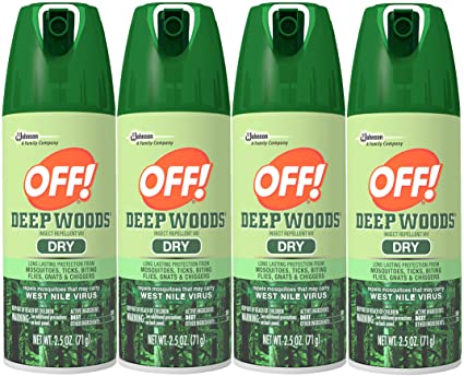 OFF! Deep Woods Dry Aerosol Insect Repellent, 2.5 Ounce (4 Count)