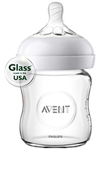 Philips Avent Natural Glass Baby Bottle, 4oz, 1pk, SCF701/17