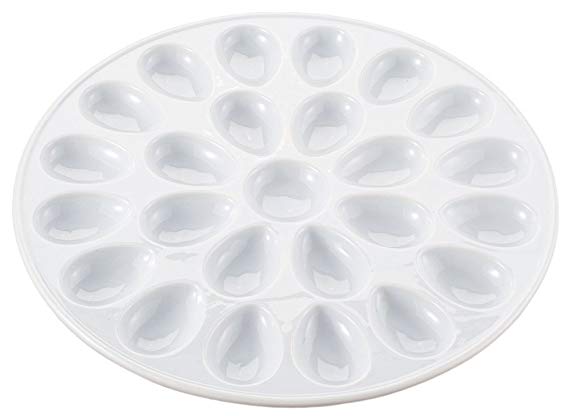 HIC Porcelain Deviled Egg Dish, 13-inch