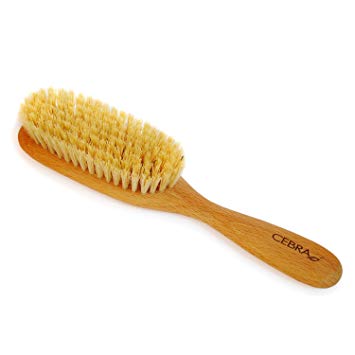 Cebra ethical skincare Sisal Hair Brush - Eco Friendly, Wooden - 100% Vegan - For Fine Hair - Short to Medium Length