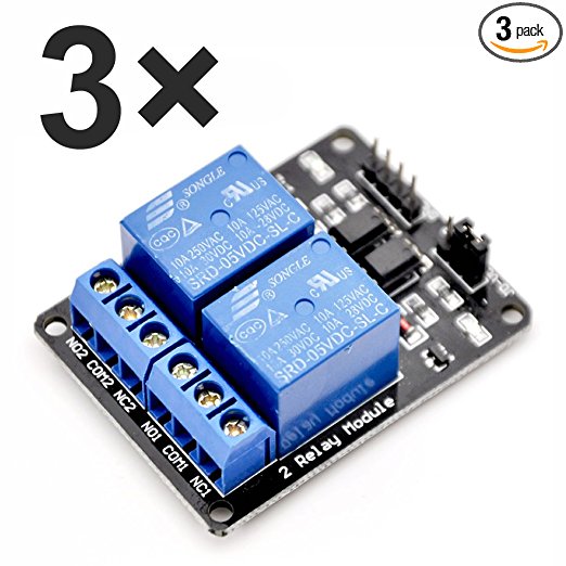 McIgIcM 3pcs 2 Channel DC 5V Relay Module for Arduino UNO R3 DSP ARM PIC AVR STM32 Raspberry Pi with Optocoupler Low Level Trigger Expansion Board