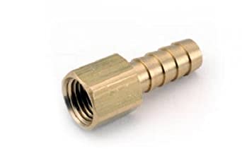 Anderson Metals - 57002-0604 Brass Hose Fitting, Connector, 3/8" Barb x 1/4" Female Pipe