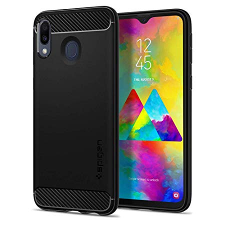 Spigen Rugged Armor Designed for Galaxy M20 Case Cover (2019) - Black