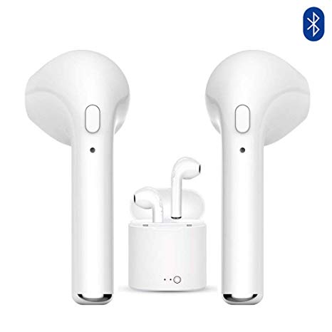 Bluetooth Headphones Wireless Headphone Mini in-Ear Headsets Sports Earphone with 2 True Wireless Earbuds and Charging Case Compatible with Smartphone and More