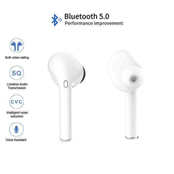 i8X-TWS Bluetooth Headsets Wireless Headsets V5.0 Headset Bluetooth in-Ear Earphone Wireless Stereo in-Ear Handsfree for Apple Airpods Android i-Phone