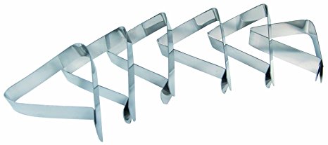 GrillPro 14864 6-Piece Stainless Steel Table Cloth Clips