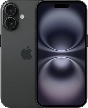 Apple iPhone 16 128 GB: 5G Handy mit Kamerasteuerung, A18 Chip und einem echten Boost für die Batterie. Funktioniert mit AirPods, Schwarz