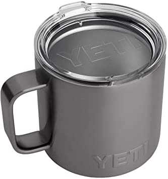 YETI Rambler 14 oz Mug, Stainless Steel, Vacuum Insulated with Standard Lid, Graphite