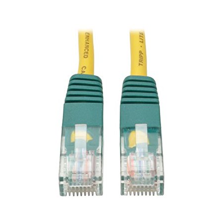 Tripp Lite Cat5e 350MHz Molded Cross-over Patch Cable (RJ45 M/M) - Yellow, 25-ft.(N010-025-YW)