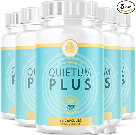 (5 Pack) Quietum Plus Tinnitus Relief Supplement Reduce Ear Ringing Advanced Formula (300 Capsules)