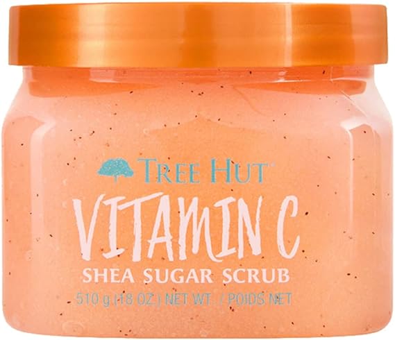 Tree Hut Vitamin C Shea Sugar Scrub, 18 oz, Ultra Hydrating and Exfoliating Scrub for Nourishing Essential Body Care