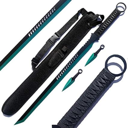 Ninja Sword Machete Throwing Knife Tactical Katana Tanto Blade, 27-Inch …