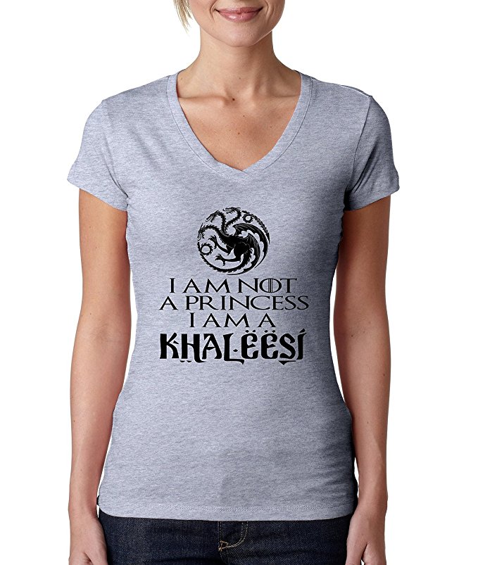 Allntrends Women's V Shirt Not A Princess I'm A Khaleesi