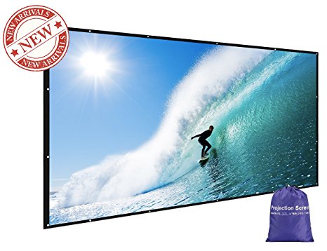 Varmax Foldable Projector Screen Canvas Material for Home and Outdoor Movie 150 inch 16:9