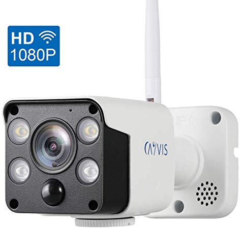 CAYVIS Wireless Security Camera,1080P Outdoor Surveillance Cameras IR Night Vision Motion Detection PIR Thermal Siren Alarm LED Floodlight Deterrent Alarm WiFi Remote View Waterproof iOS/Android,PC