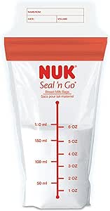 NUK Seal N Go Breast Milk Bags, 100 Count