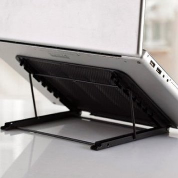 AUCH Portable Folding/Adjustable Mesh Laptop Notebook/ Book/ipad Table /Desk/ Tray /Stand /Cooling Stand,Black
