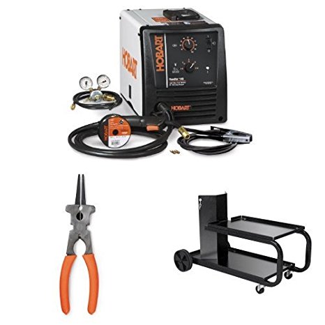 Hobart 500559 Handler 140 MIG Welder 115V with MIG Multi-Function Welding Pliers and Small Running Gear/Cylinder Rack