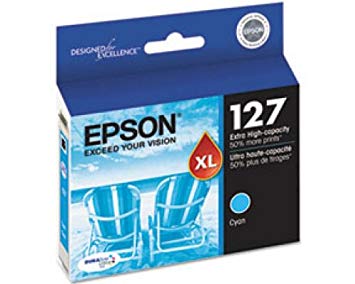 Epson T127220 127 OEM Ink Cartridge: Cyan Yields 755 Pages