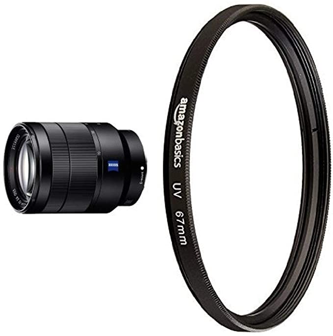 Sony 24-70mm f/4 Vario-Tessar T FE OSS Interchangeable Full Frame Zoom Lens with UV Protection Lens Filter - 67 mm