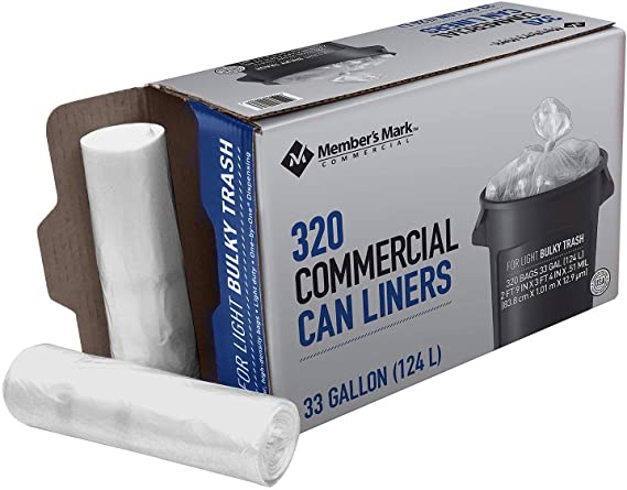 Member's Mark Commercial Can Liners - 33 Gal - 320 ct.