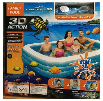 PolyGroup Summer Waves Family Pool 3D Action