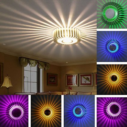Anpress AC85-265V Sunflower LED Wall Lamp 3W Modern Lighting Sconce Indoor Decoration Light For Home KTV Karaoke Bar Restaurant Coffee Shop