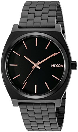 Nixon Men's A045957 Time Teller Black Stainless Steel Bracelet Watch