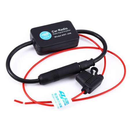AutoLover® An-208 Radio FM Antenna Signal Amplifier Booster for Marine Car Boat RV DC12V