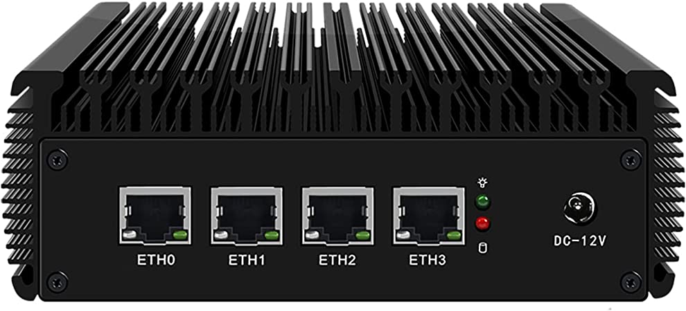 Micro Firewall Appliance, Mini PC, OPNsense, Untangle, VPN, Router PC, Intel Celeron N5105, HUNSN RJ02k, AES-NI, 4 x Intel 2.5GbE I225-V B3 LAN, 4G RAM, 64G SSD