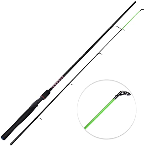 KastKing Brutus Spinning Rods & Casting Fishing Rods, Brute Tuff Composite Graphite & Glass Blanks, Stainless Steel Line Guides w/Zirconium Oxide Rings Tip Top, Chartreuse Strike Tip