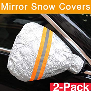 Supernova Universal Car Side Mirror Cover, Windshield Side View Mirror Covers for Ice Snow and Frost Guard, Fit for Most of Cars, Mid-Size Vehicles, Minivans, SUVs - New (1 Pair)