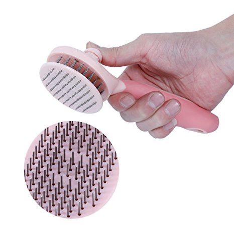 Professional Brush for Dogs Puppy Cats Rabbits, Pet Grooming Brush Removes Mats Tangles, Comb For Dematting & Cleaning Loose Hair