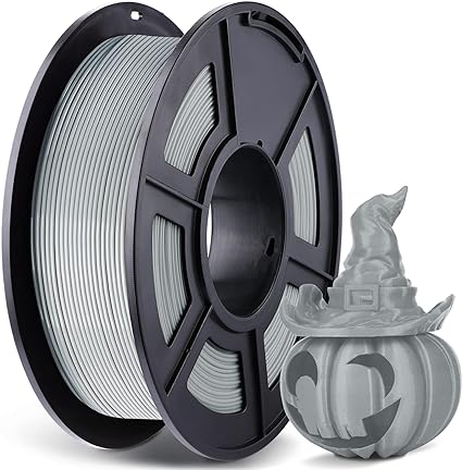 ANYCUBIC Filament PLA de 1,75 mm pour Imprimante 3D, Précision Dimensionnelle  /- 0.02mm, Enroulement Soigné Bobine de 1KG Filament, pour Plupart l’impression 3D, Argent