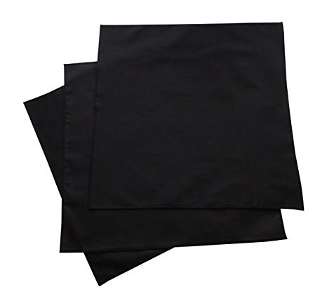 Men's Handkerchiefs 100% Organic Cotton – 14” pocket squares Made in USA set (3)