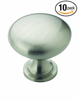 Amerock BP53005-G10 ALLISON Value Knob, Satin Nickel, 1-1/4" Diameter, Zinc (Pack of 10)