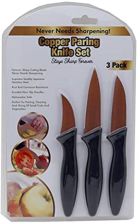 Copper Paring Knife Set 3/Pkg-