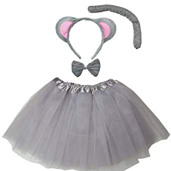 Kirei Sui Kids Animal Costume Ears Headband Bowtie Tail Tutu Set