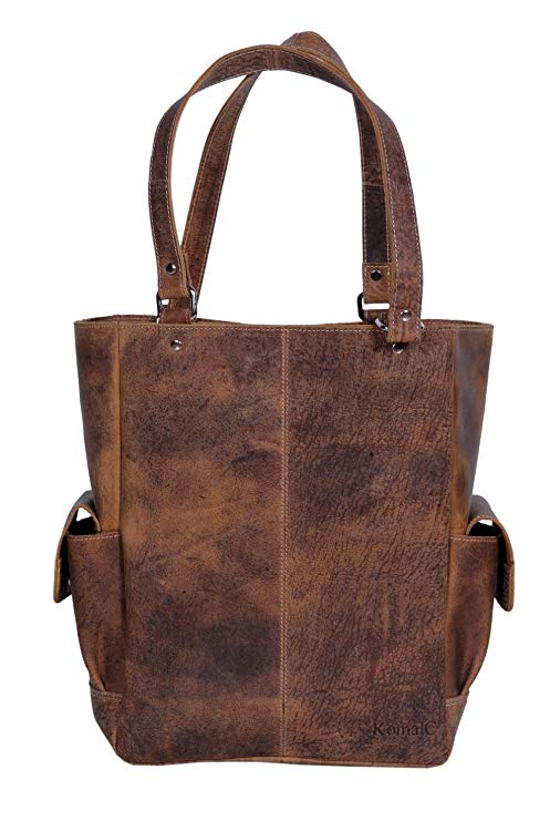 KomalC Hunter Leather Shopper Shoulder Tote Bag HandbagSALE