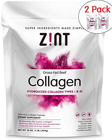 Collagen Powder Collagen Peptides (16 oz, Pack of 2): Keto Certified, Paleo Friendly Hydrolyzed Beauty Protein Powder Supplement - for Skin, Hair & Nails